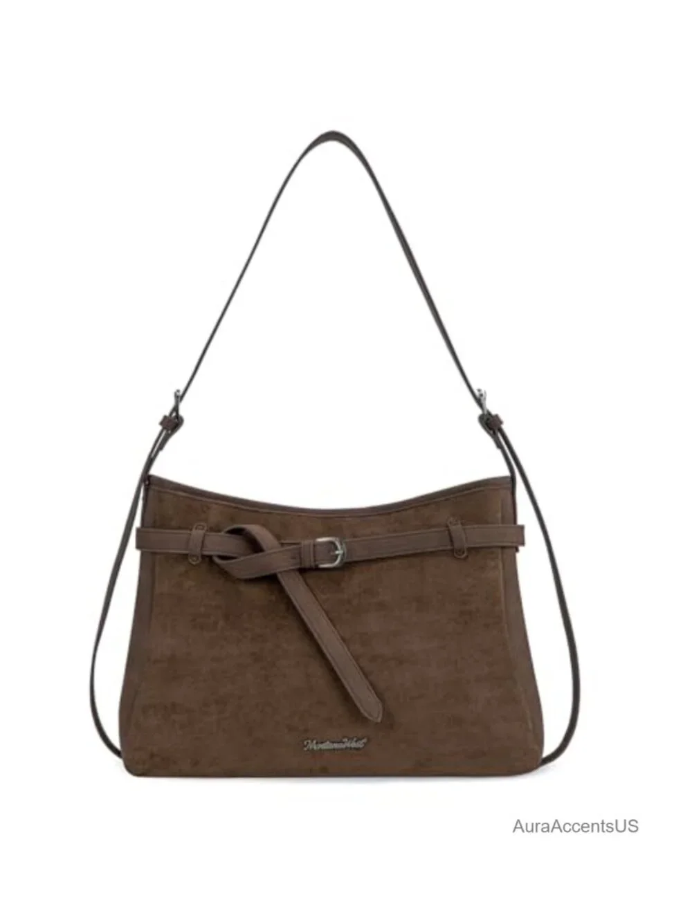 Faux Suede Slouchy Hobo Shoulder Bag Women Adjustable Strap Lightweight